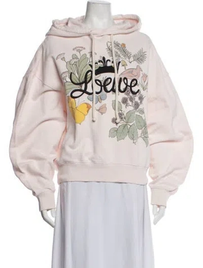 Pre-owned Loewe 2022 Herbarium Hoodie In Pink