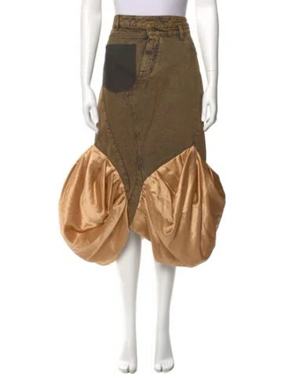 Pre-owned Loewe 2022 Knee-length Skirt In Brown
