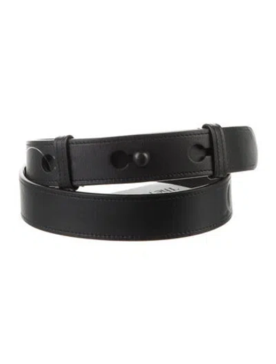 Pre-owned Loewe 2022 Leather Belt Kit In Black
