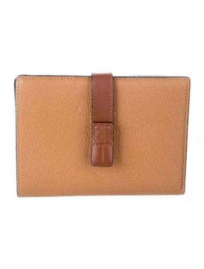 Pre-owned Loewe 2022 Leather Bifold Wallet In Brown