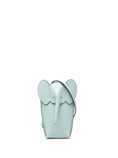 Pre-owned Loewe 2022 Leather Elephant Pocket Crossbody Bag In Blue