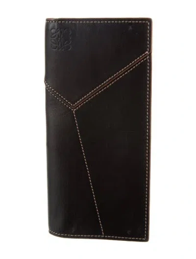 Pre-owned Loewe 2022 Leather Wallet In Black