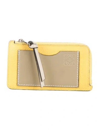 Pre-owned Loewe 2022 Leather Wallet In Yellow