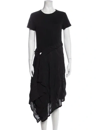 Pre-owned Loewe 2022 Midi Length Dress In Black