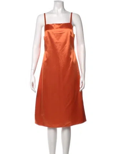 Pre-owned Loewe 2022 Midi Length Dress In Orange