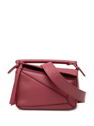 Pre-owned Loewe 2022 Mini Calfskin Puzzle Satchel In Pink