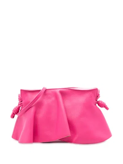 Pre-owned Loewe 2022 Paula Ibiza Mini Petal Nappa Flamenco Knot Crossbody Bag In Pink