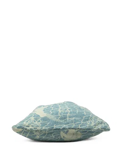 Pre-owned Loewe 2022 Paulas Ibiza Mermaid Denim Drawstring Bag Clutch Bag In Blue