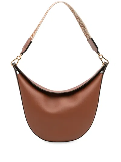 Pre-owned Loewe 2022 Small Leather Luna Hobo Bag In Brown