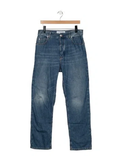 Pre-owned Loewe 2022 Straight-leg Jeans In Blue