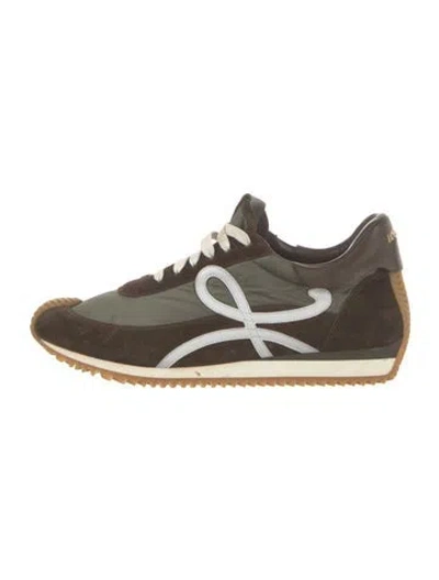 Pre-owned Loewe 2022 Suede Athletic Sneakers In Green