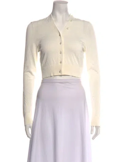 Pre-owned Loewe 2022 V-neck Sweater In Neutrals