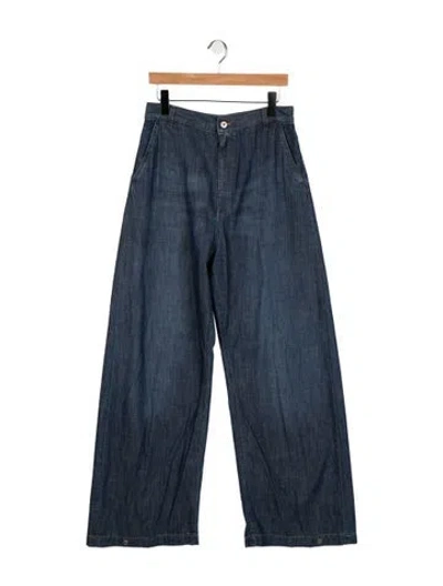 Pre-owned Loewe 2022 Wide Leg Jeans In Blue