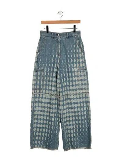 Pre-owned Loewe 2022 Wide Leg Jeans In Blue