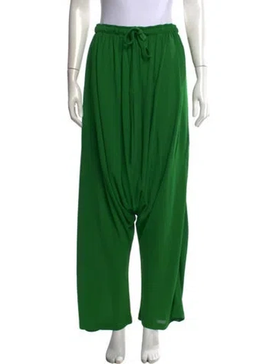 Pre-owned Loewe 2022 Wide Leg Pants In Green
