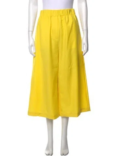 Pre-owned Loewe 2022 Wide Leg Pants In Yellow