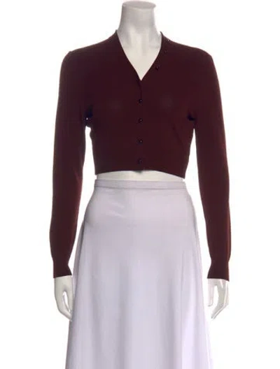 Pre-owned Loewe 2022 Wool Sweater In Burgundy