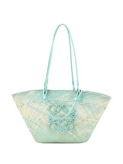 Pre-owned Loewe 2023-2025 Paulas Ibiza Medium Anagram Raffia Tote Satchel