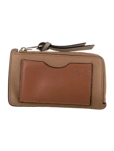 Pre-owned Loewe 2023 Anagram Card Holder In Brown