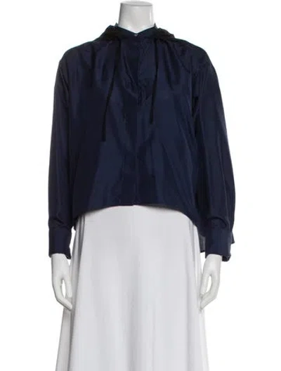 Pre-owned Loewe 2023 Anagram Hoodie In Blue
