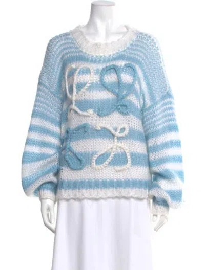 Pre-owned Loewe 2023 Anagram Sweater In Blue