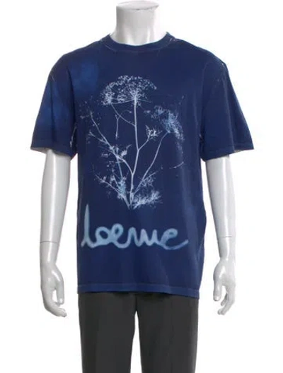 Pre-owned Loewe 2023 Anagram T-shirt In Blue