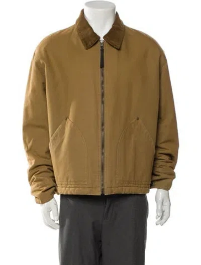 Pre-owned Loewe 2023 Colorblock Pattern Bomber Jacket In Brown