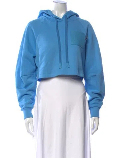 Pre-owned Loewe 2023 Cropped Hoodie W/ Tags In Blue