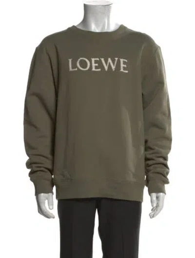 Pre-owned Loewe 2023 Graphic Print Sweatshirt In Green