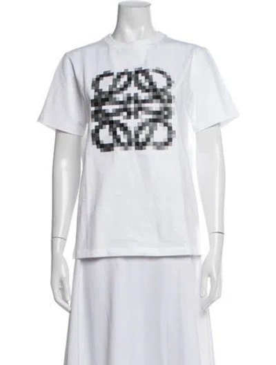 Pre-owned Loewe 2023 Graphic Print T-shirt In White
