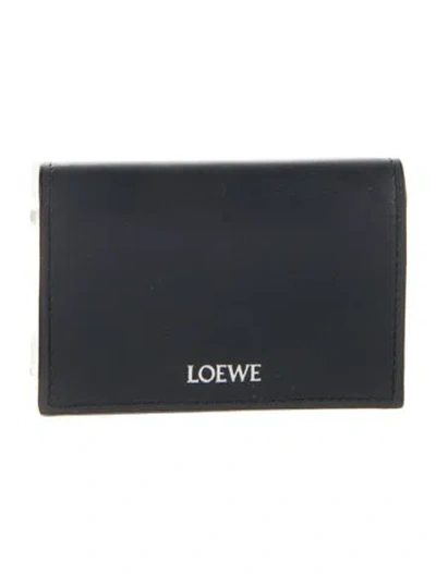 Pre-owned Loewe 2023 Leather Card Holder In Blue