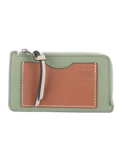 Pre-owned Loewe 2023 Leather Wallet In Green