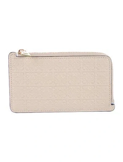Pre-owned Loewe 2023 Leather Wallet W/ Tags In Neutral