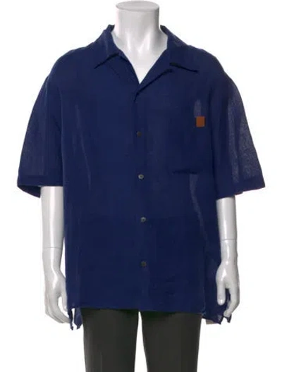 Pre-owned Loewe 2023 Linen Shirt In Blue