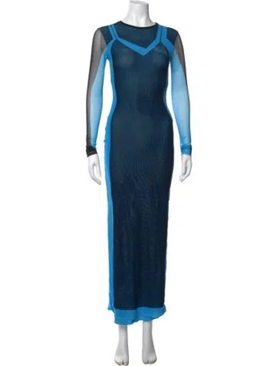Pre-owned Loewe 2023 Long Dress In Blue