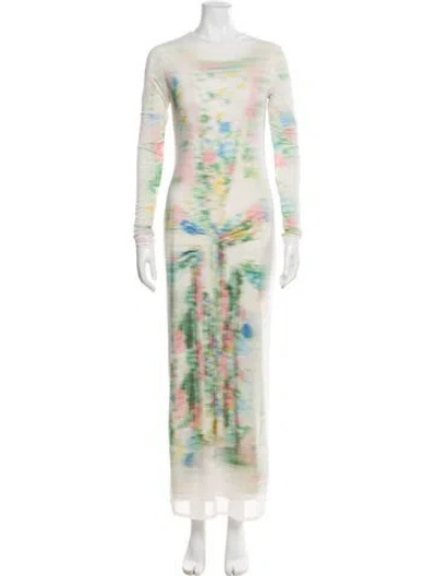 Pre-owned Loewe 2023 Long Dress In White