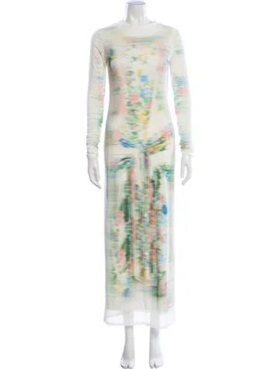 Pre-owned Loewe 2023 Long Dress In White