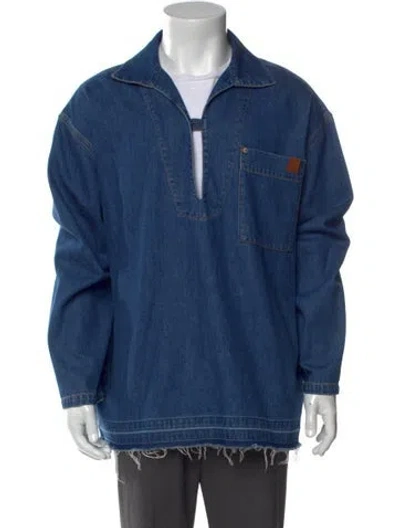 Pre-owned Loewe 2023 Long Sleeve Denim Denim Shirt In Blue
