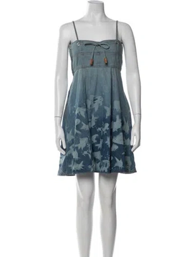 Pre-owned Loewe 2023 Mini Dress In Blue