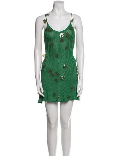Pre-owned Loewe 2023 Mini Dress In Green