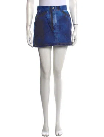 Pre-owned Loewe 2023 Mini Skirt In Blue