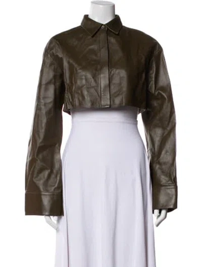 Pre-owned Loewe 2023 Nappa Lambskin Top In Green
