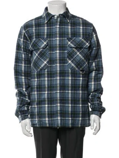 Pre-owned Loewe 2023 Plaid Print Jacket W/ Tags In Blue