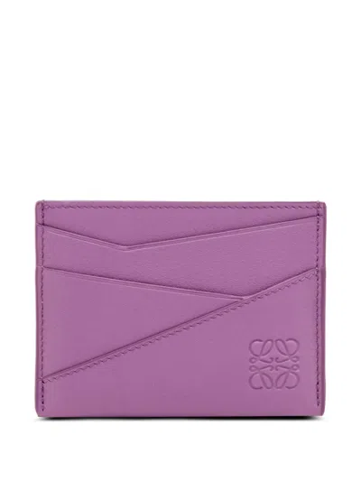 Pre-owned Loewe 2023 Puzzle Card Holder In Purple