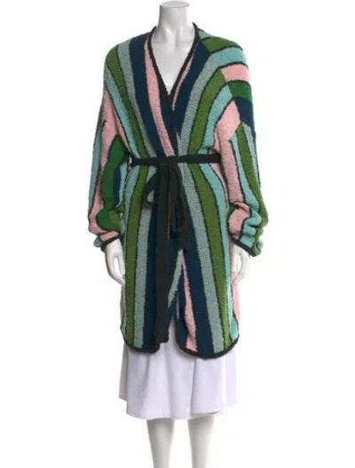 Pre-owned Loewe 2023 Striped Sweater In Green