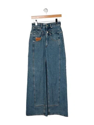 Pre-owned Loewe 2023 Wide Leg Jeans In Blue