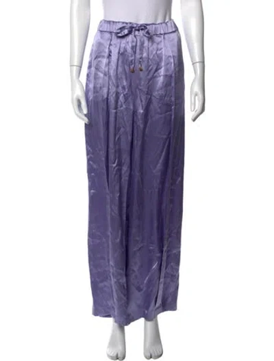 Pre-owned Loewe 2023 Wide Leg Pants In Purple