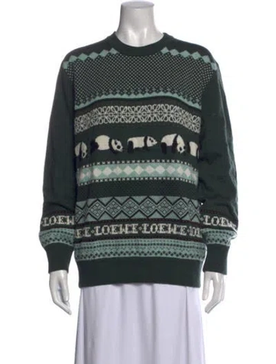 Pre-owned Loewe 2023 Wool Sweater In Green