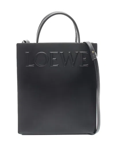 Pre-owned Loewe 2023-2026 Leather Standard A4 Satchel In Black