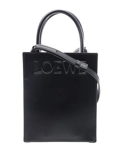 Pre-owned Loewe 2023-2026 Leather Standard A5 Tote Satchel In Black